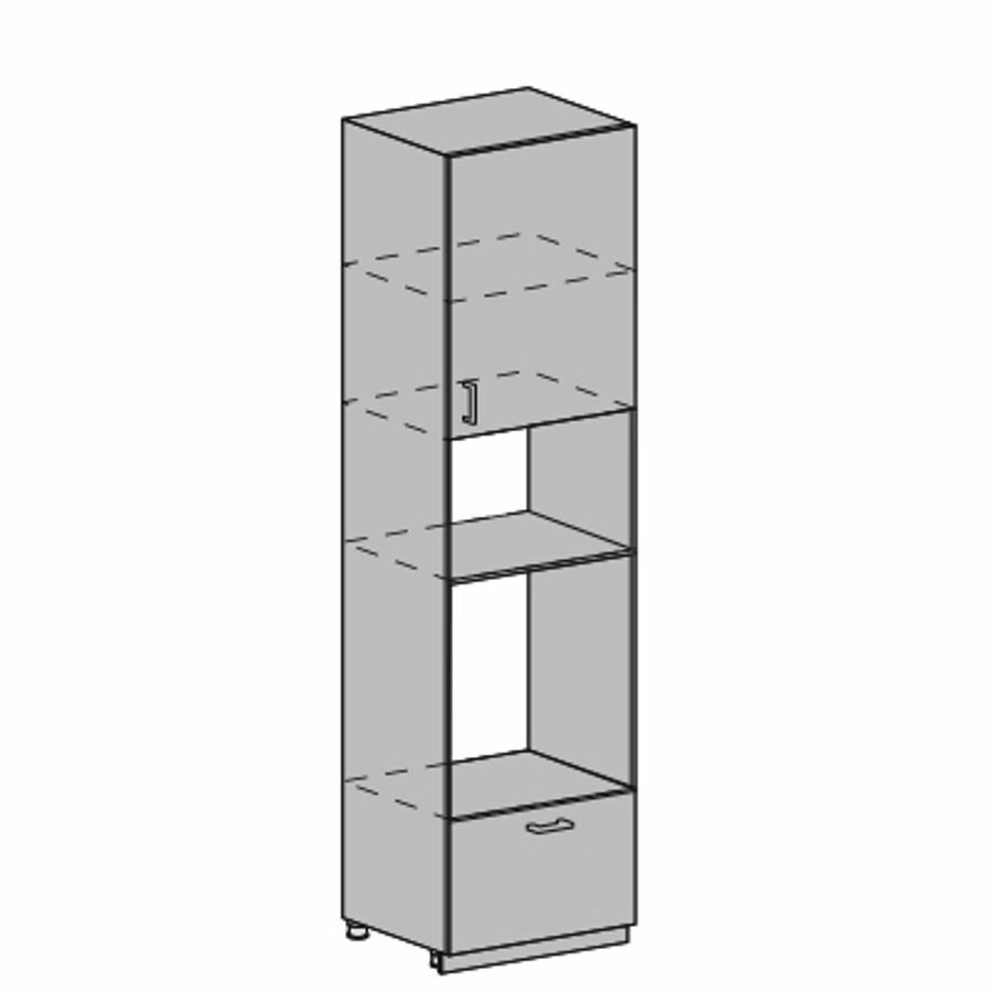 Н108 Пенал под духовой шкаф и микроволновую печь
